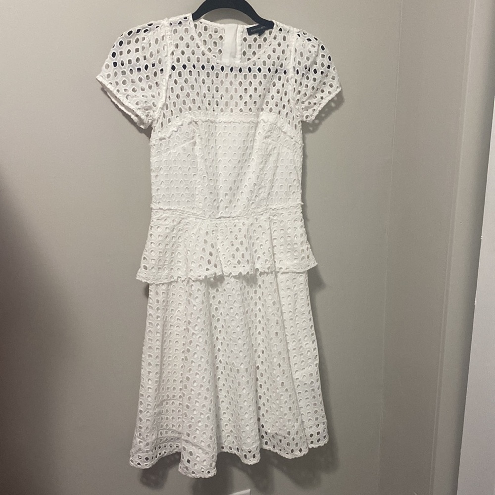 Banana Republic GEO LACE PEPLUM DRESS